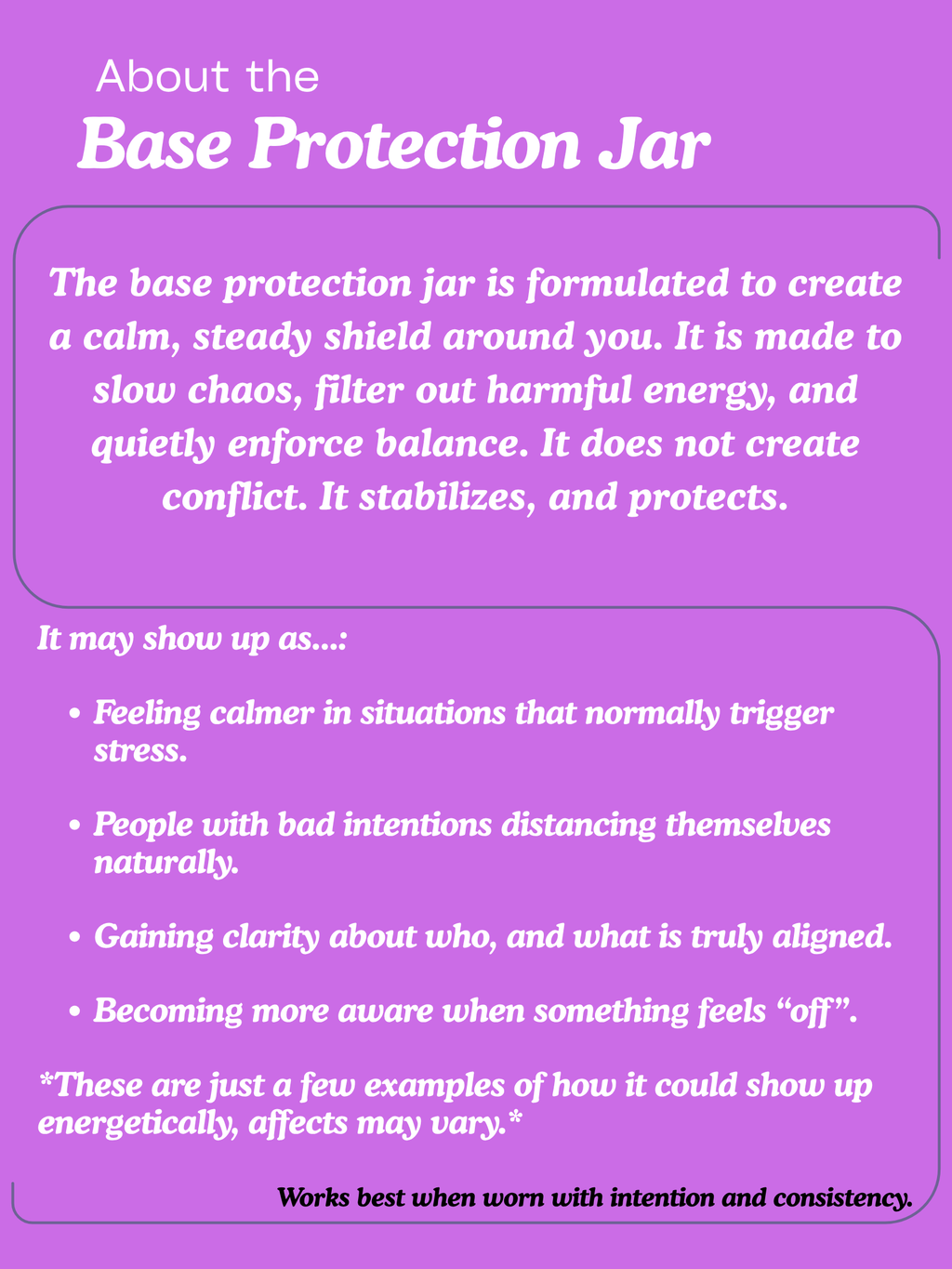 Protection Base Intention Jar