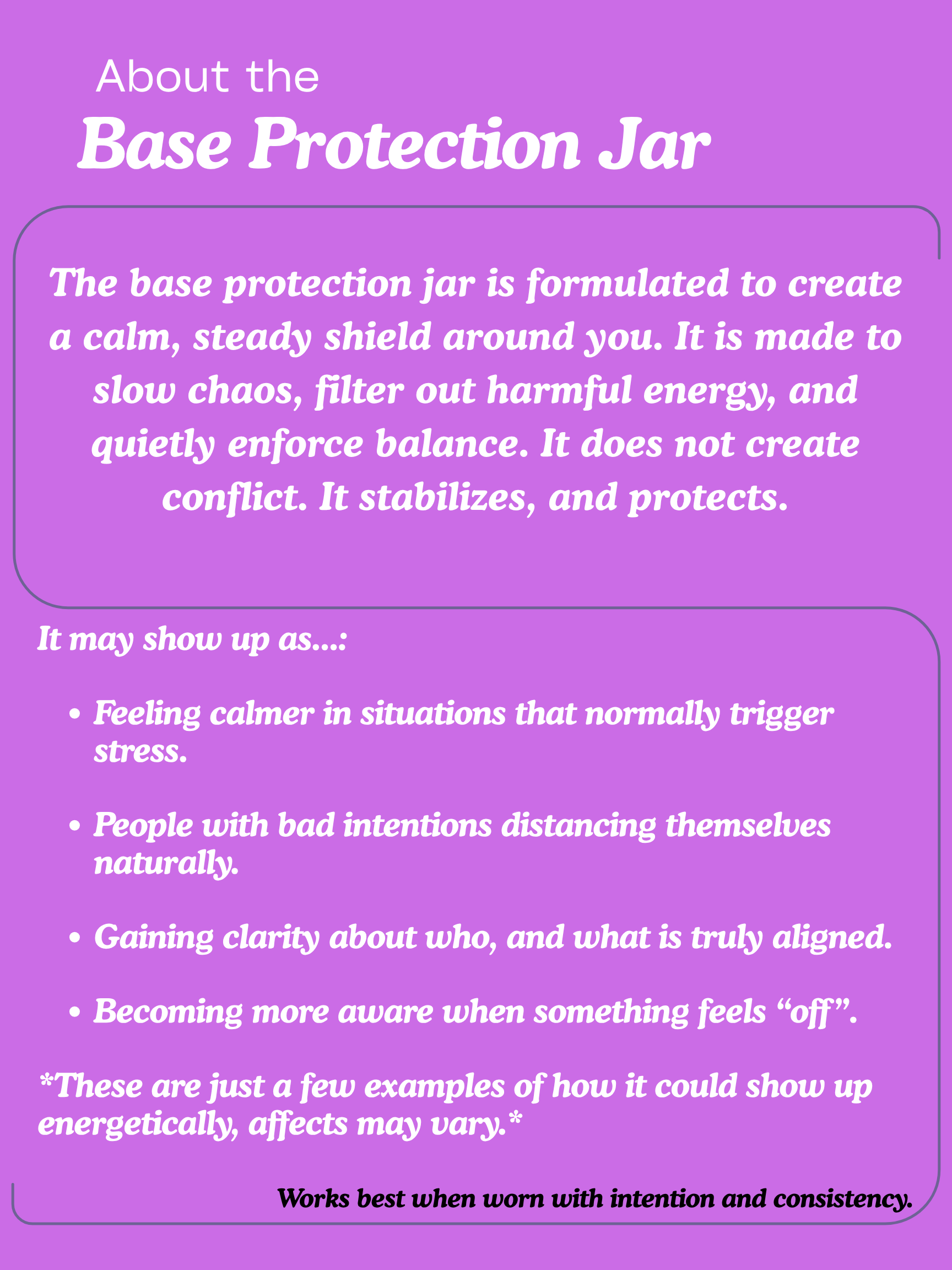 Protection Base Intention Jar