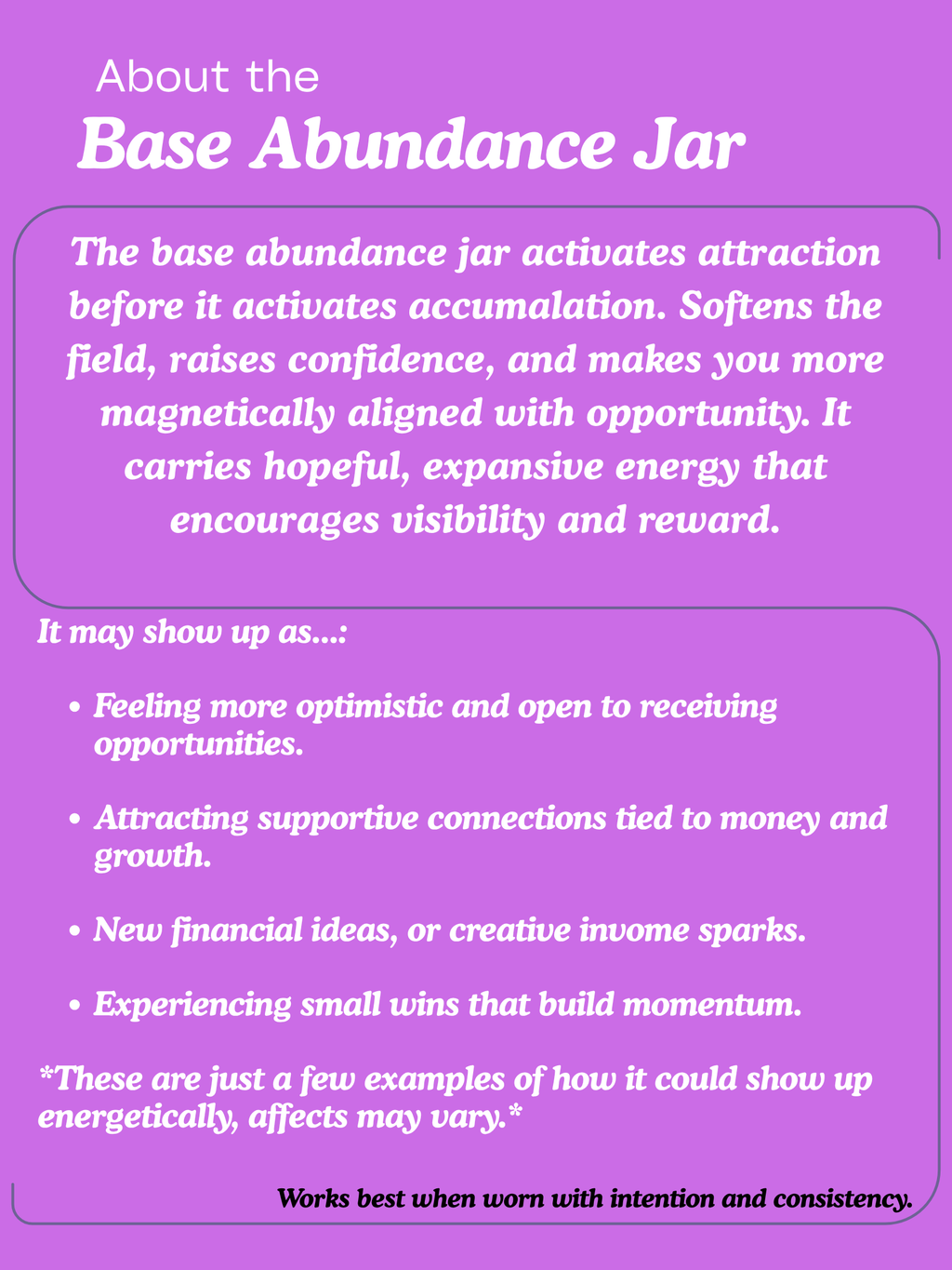 Abundance Intention Jar