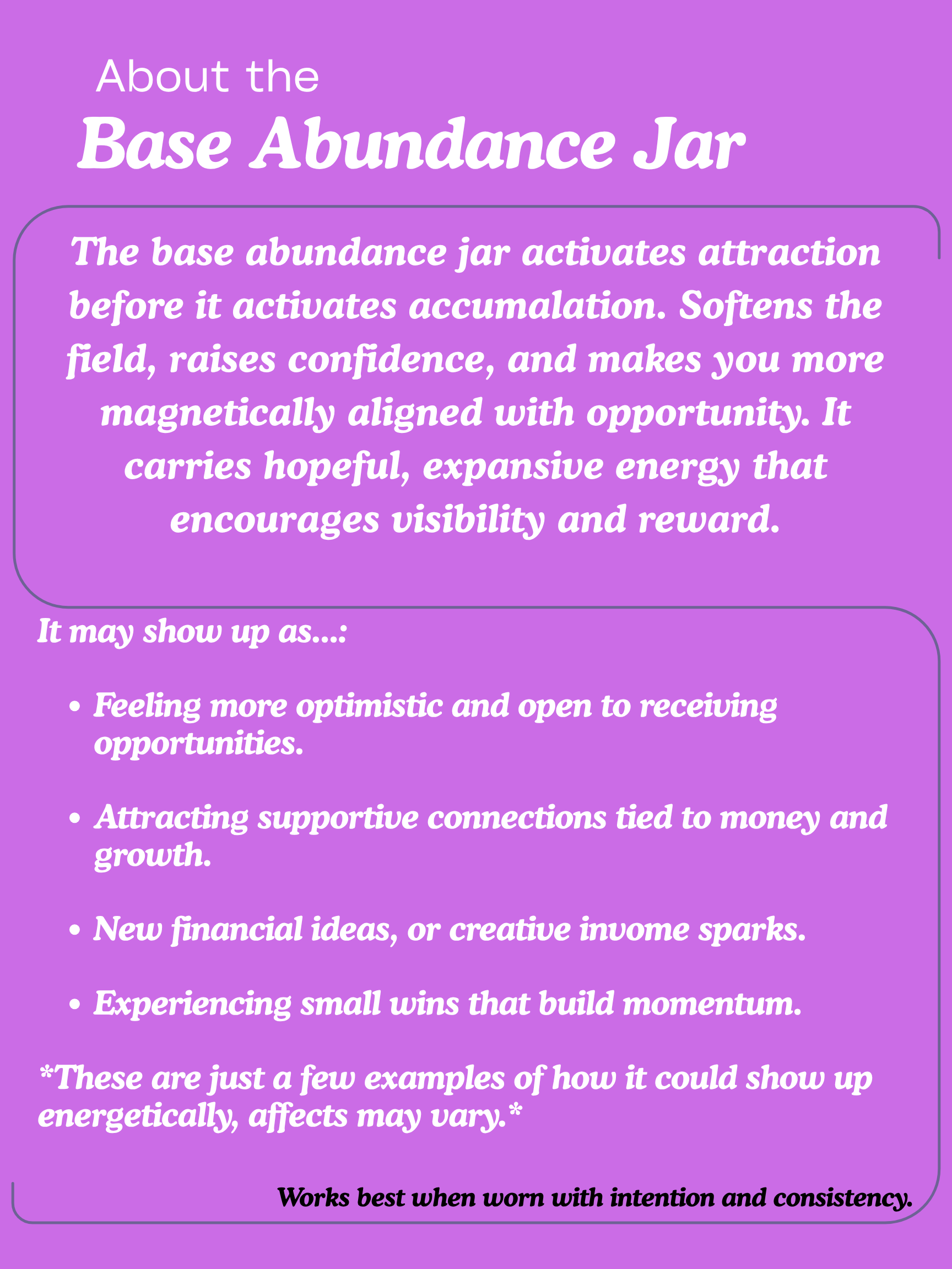Abundance Intention Jar