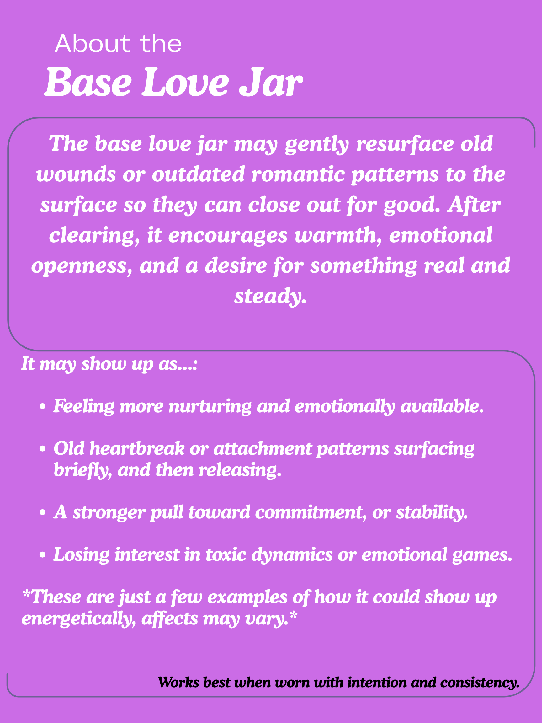 Love Base Intention Jar